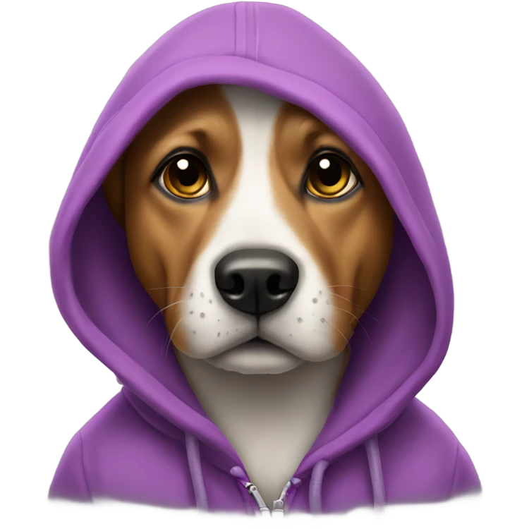 Dog wearing a hoodie emoji
