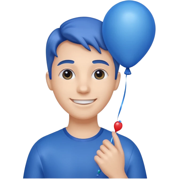 Elinde balon tutan kefi emoji