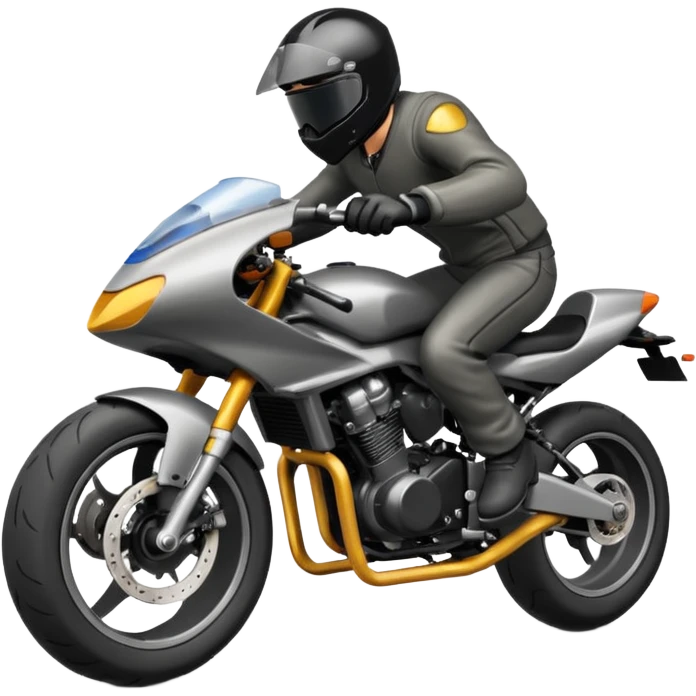 Motorcycle wheelie emoji
