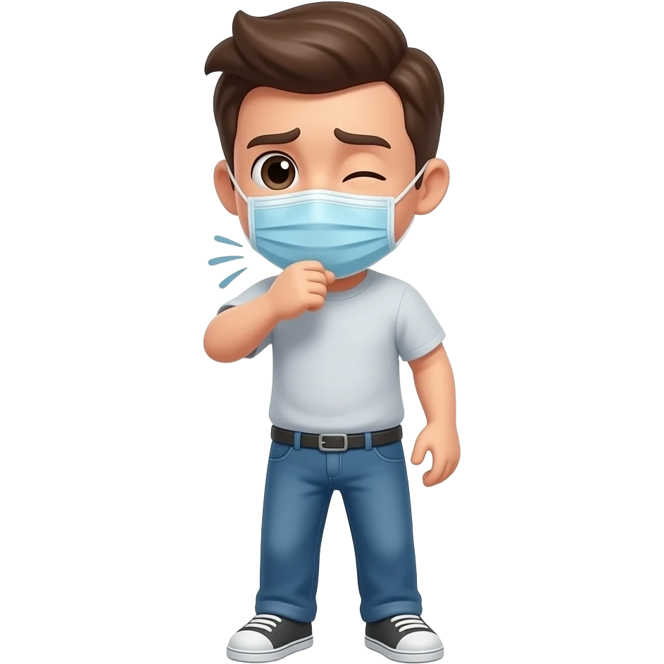 face mask cough emoji