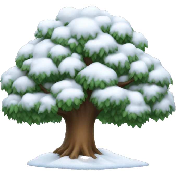 tree with snow on the top emoji