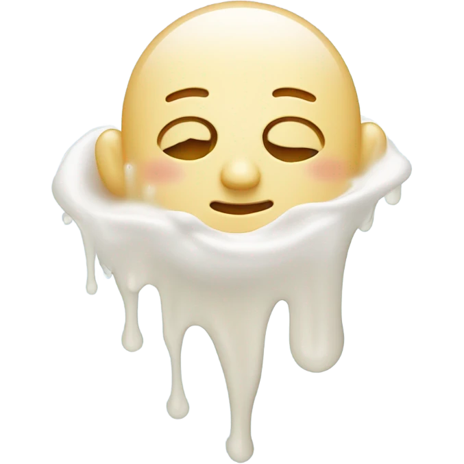 Face covered in milk liquid emoji