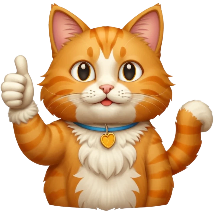 Cat with thumbs up emoji