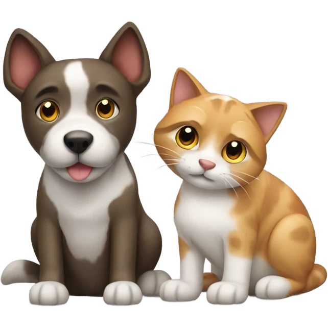 Dog and cat emoji