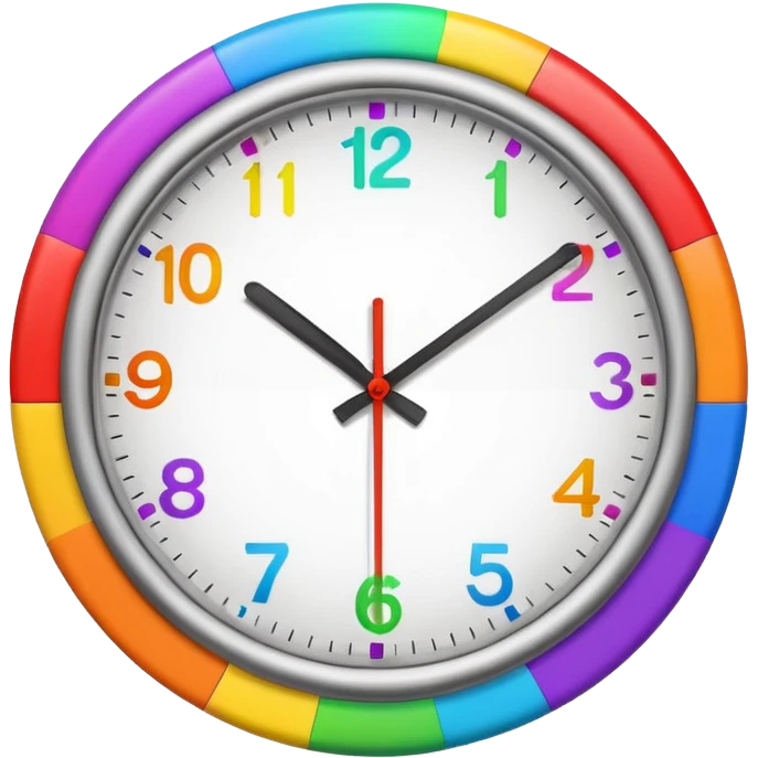 Rainbow clock  emoji
