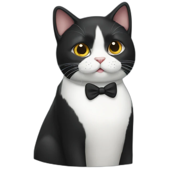 Tuxedo cat emoji