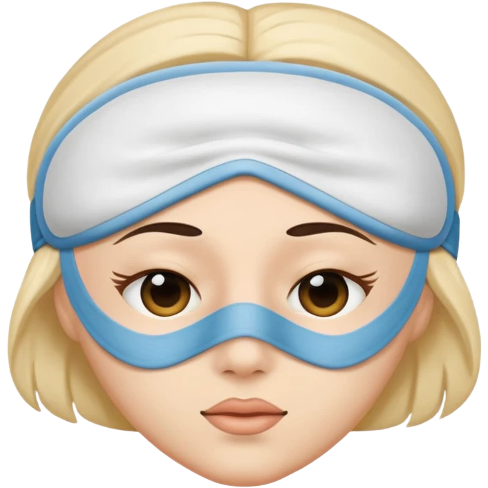 face with sleep mask emoji, neutral expression emoji