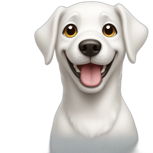 happy-white-dog emoji