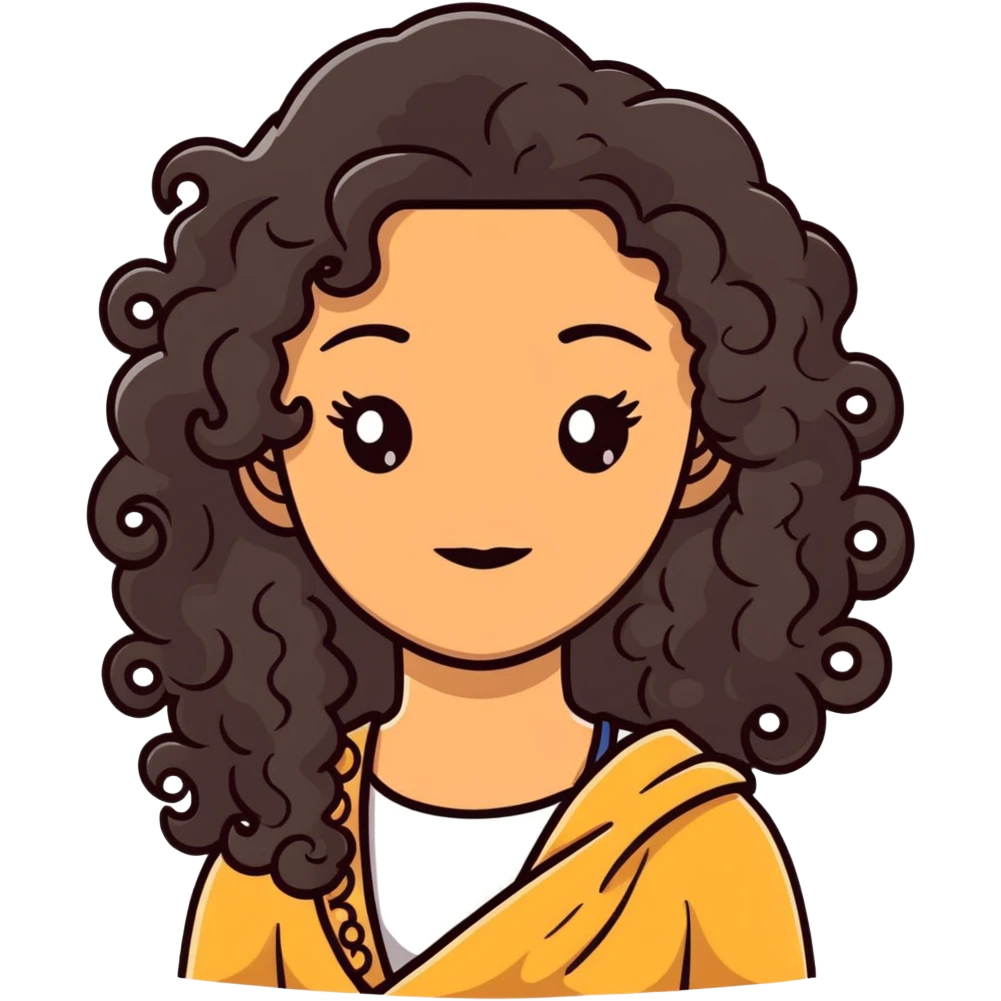 attractive Greek woman with long curly dark brown hair and light skin emoji