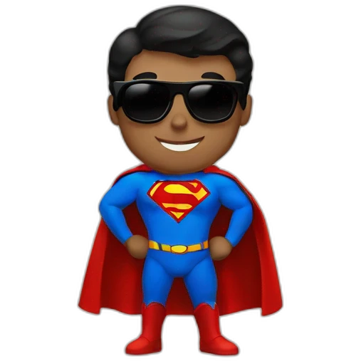 Superman with sunglasses emoji