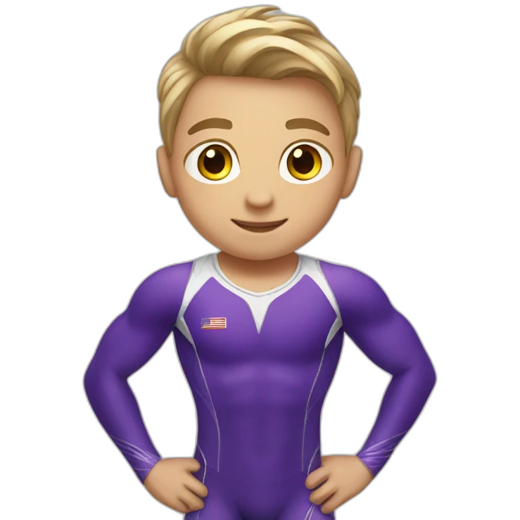 Boy gymnast in uniform emoji