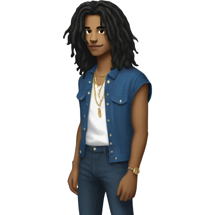 luka sabbat husband long hair, nice outfit standing  emoji