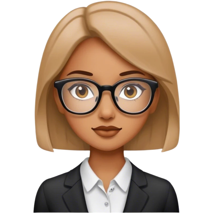 business girl ad eyeglass more simple style emoji