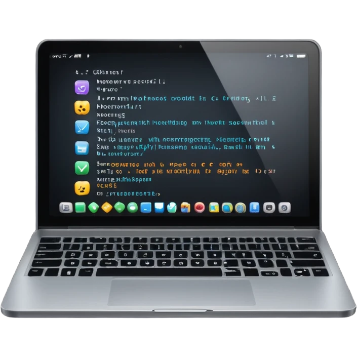 laptop with coding app open emoji