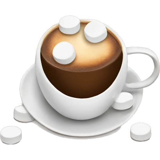Coffee with marshmallows  emoji