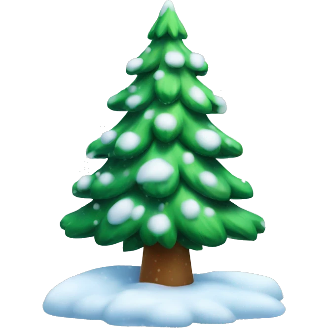 christmas tree with snow  emoji