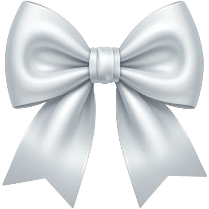 white satin bow emoji