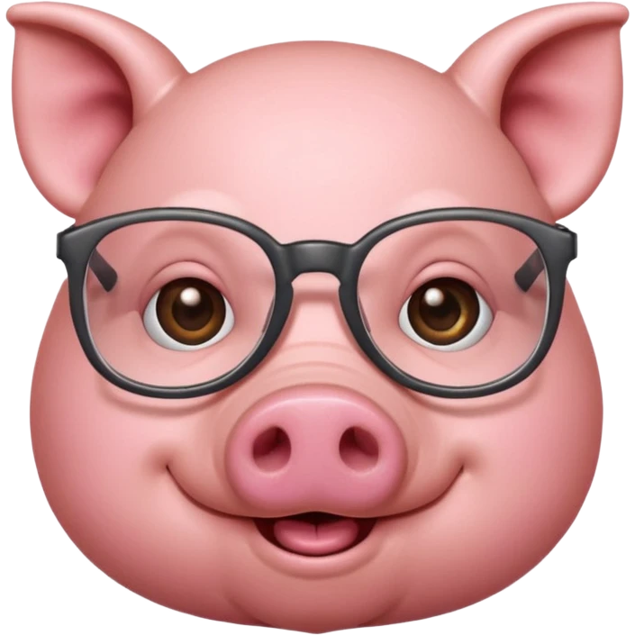 pig with glasses emoji