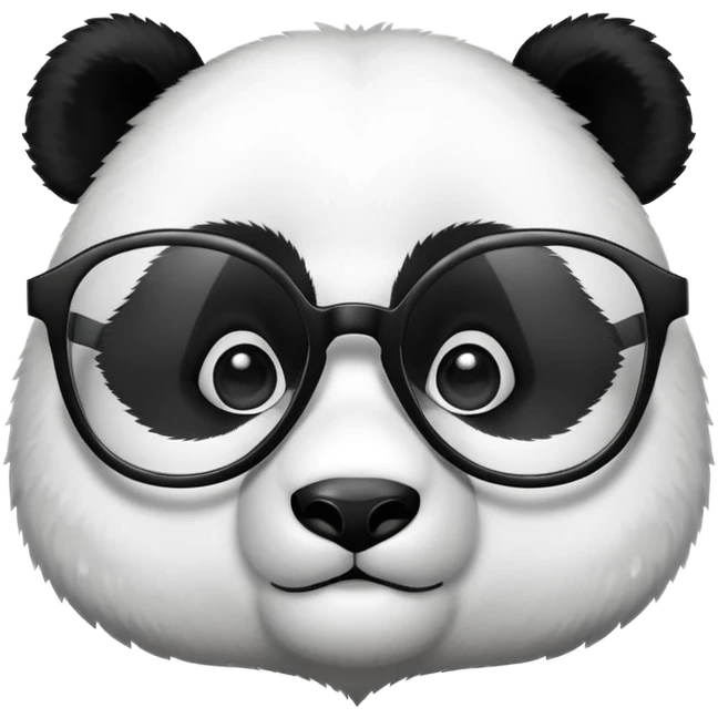 Panda in glasses emoji