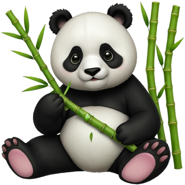 Panda eating bambus emoji