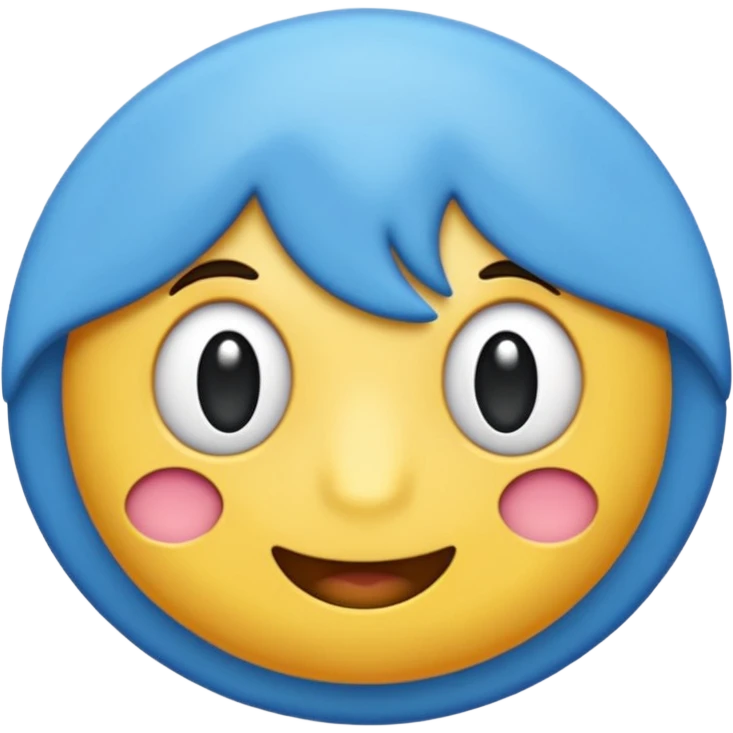 emoji cu un pupic albastru  emoji