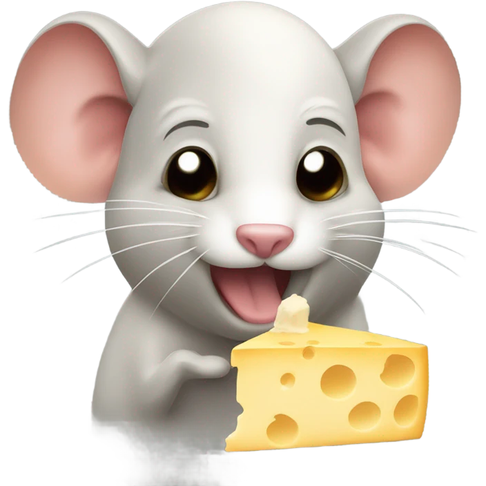 Raton comiendo queso  emoji