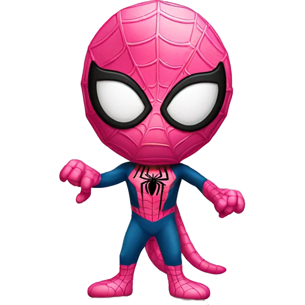 Pink Spider-Man in a cool pose emoji