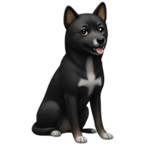 Black shiba emoji