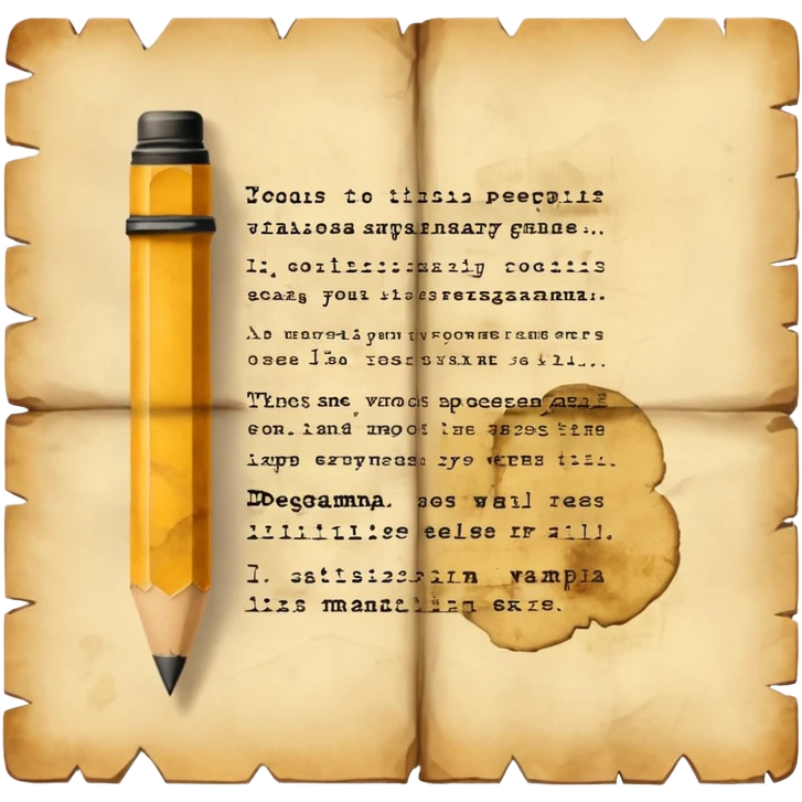 Text VAMPA written on old pergamin emoji