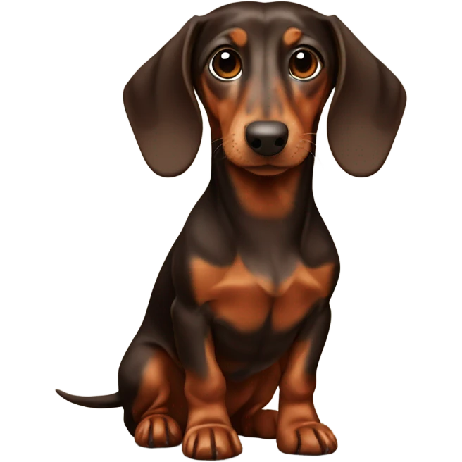 brown dachshund emoji