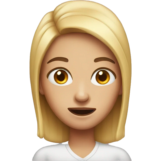 weirded out face girl emoji emoji