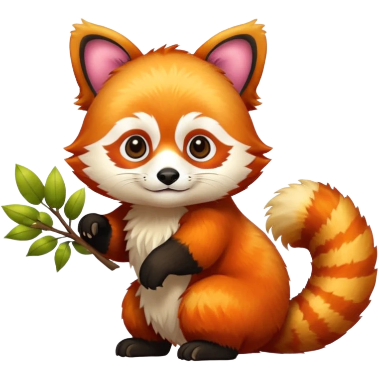 Golden yellow Fantasy Red-Panda emoji