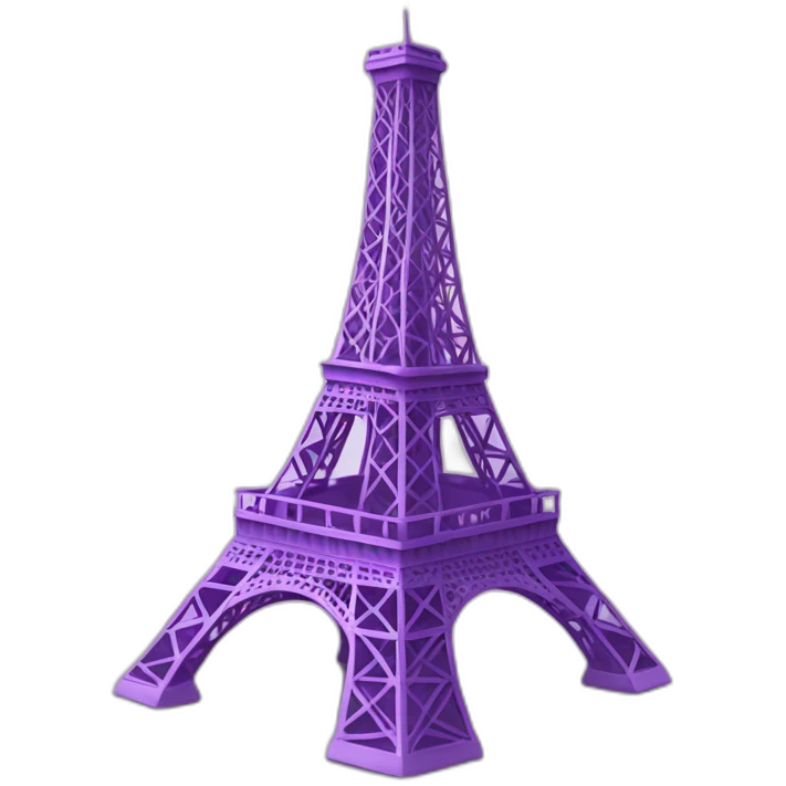 purple Eiffel tower emoji