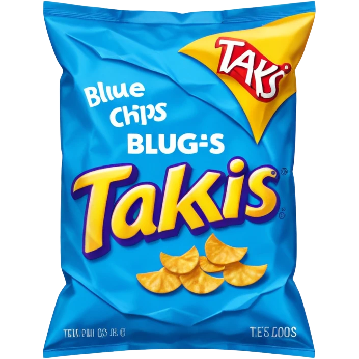 takis blue chips bag
 emoji