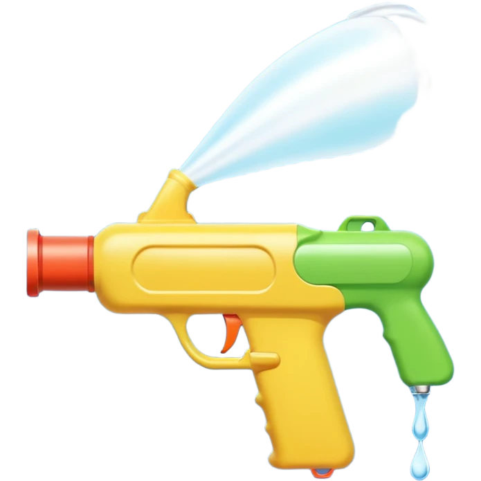 White semen shooting from a water gun emoji
