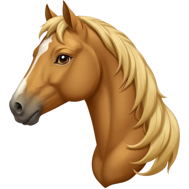 Realistic tan mustang horse emoji
