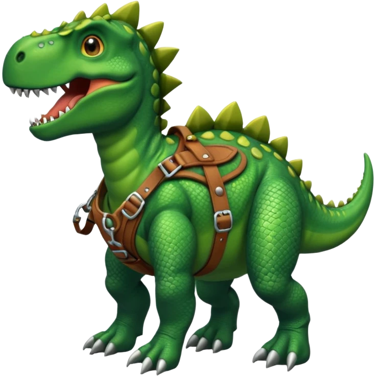 Dinosaur in harness emoji