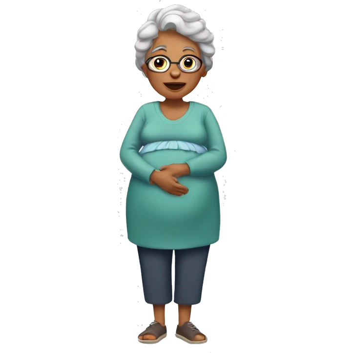 A pregnant grandma  emoji