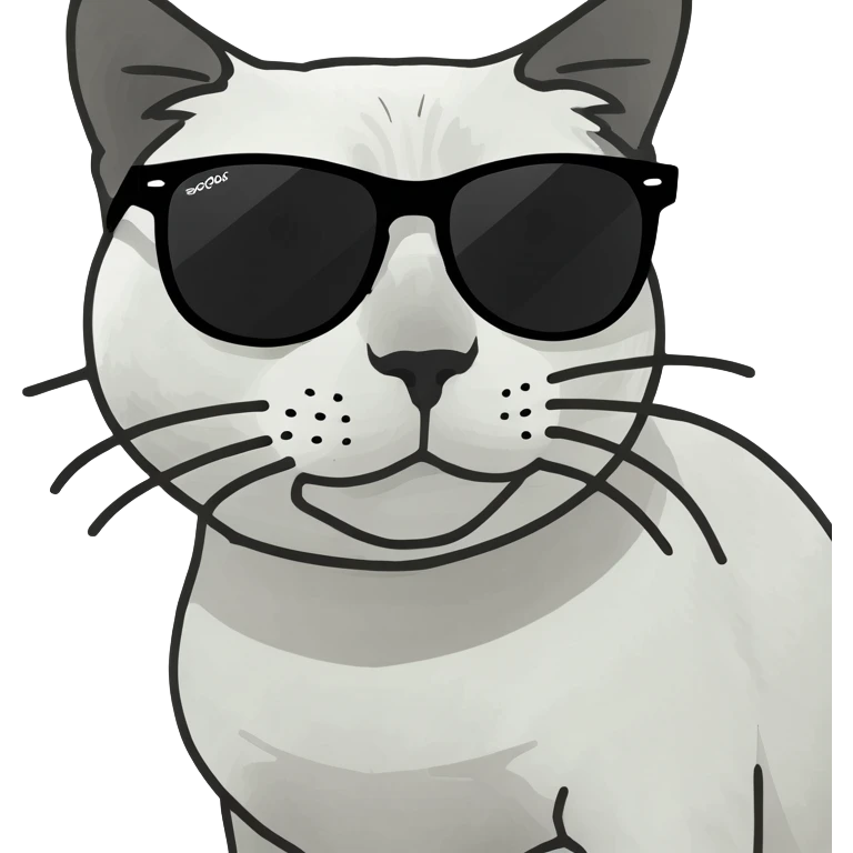 Cat with sunglasses emoji