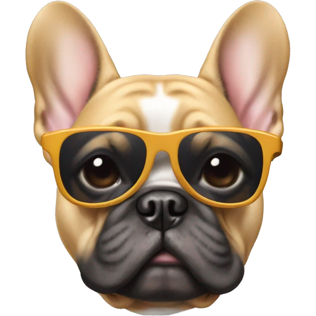 Frenchie with sunglasses emoji