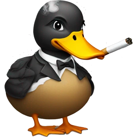 Smoking duck emoji