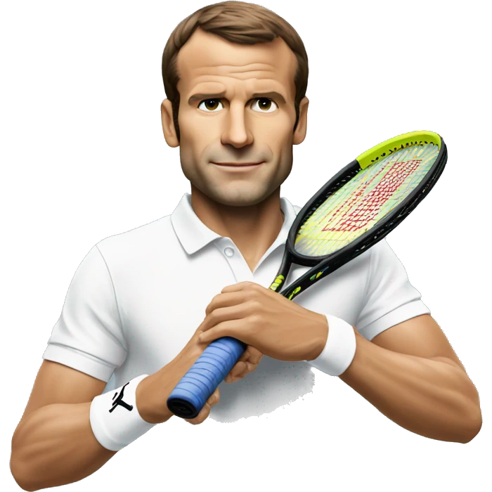 Macron qui joue au tennis emoji
