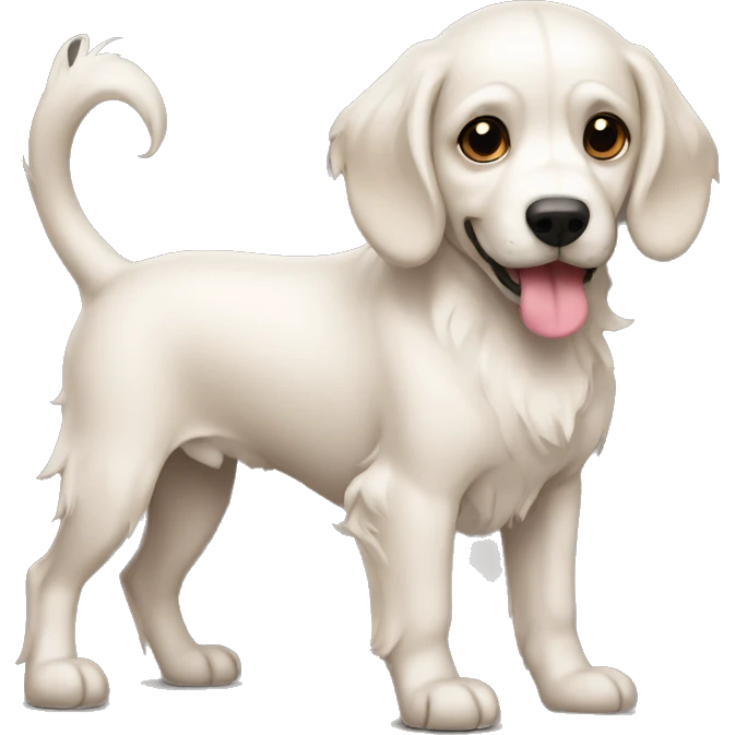 Perro de orejas largas color piel emoji