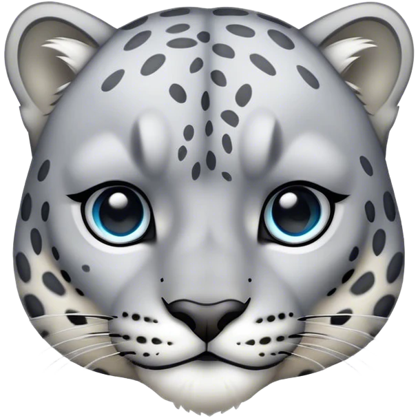 photorealistic snow leopard emoji
