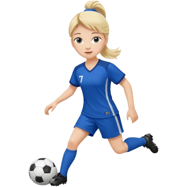 beautiful girl playing soccer emoji