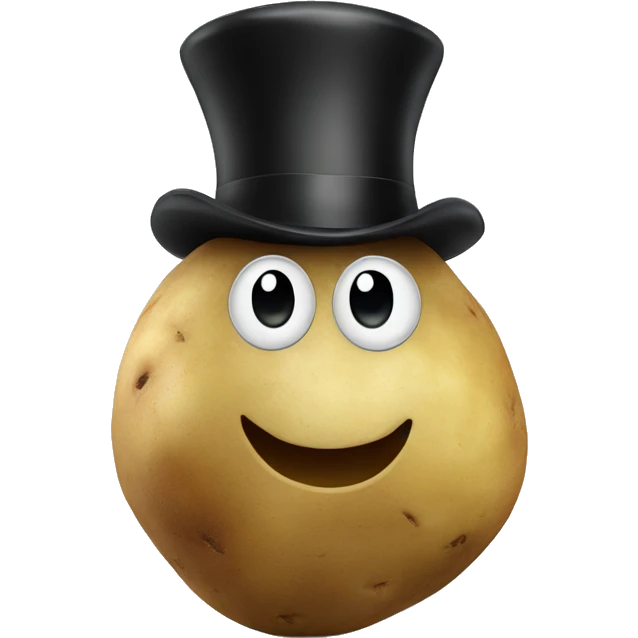 Potato with top hat  emoji