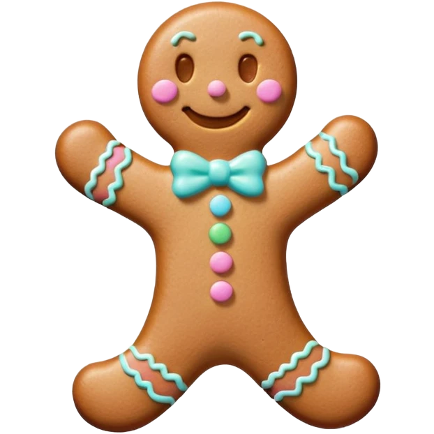 Pastel gingerbread man emoji
