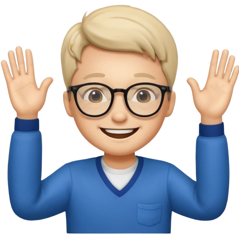 祝賀成功 by Cute招sir (with glasses)（casual wear) emoji