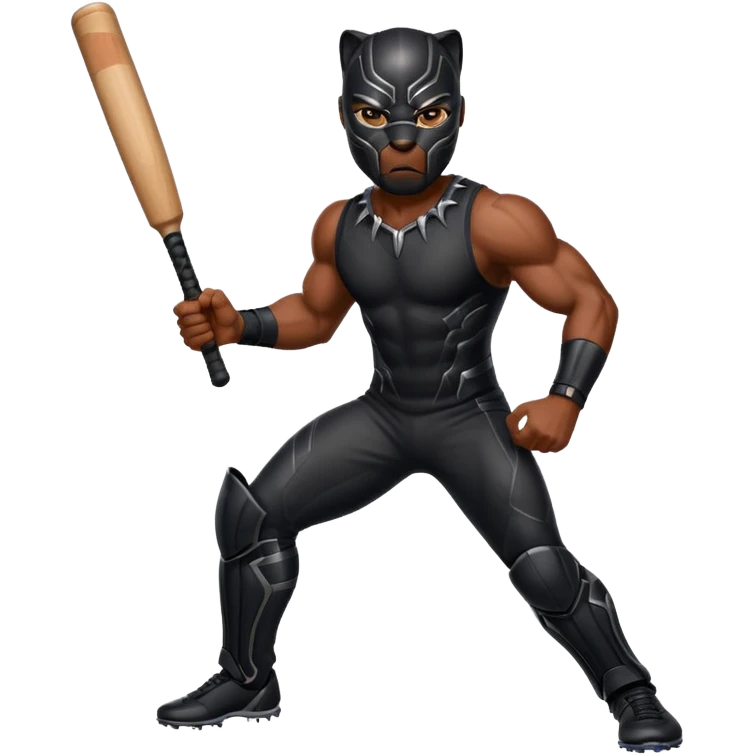 Black Panther in cricket emoji