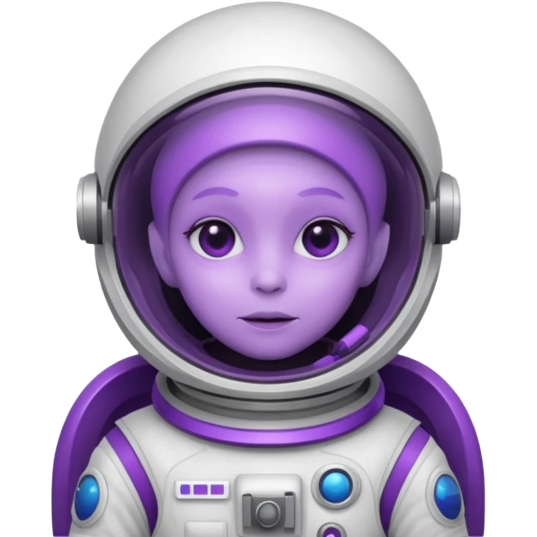 purple alien white Astronaut emoji